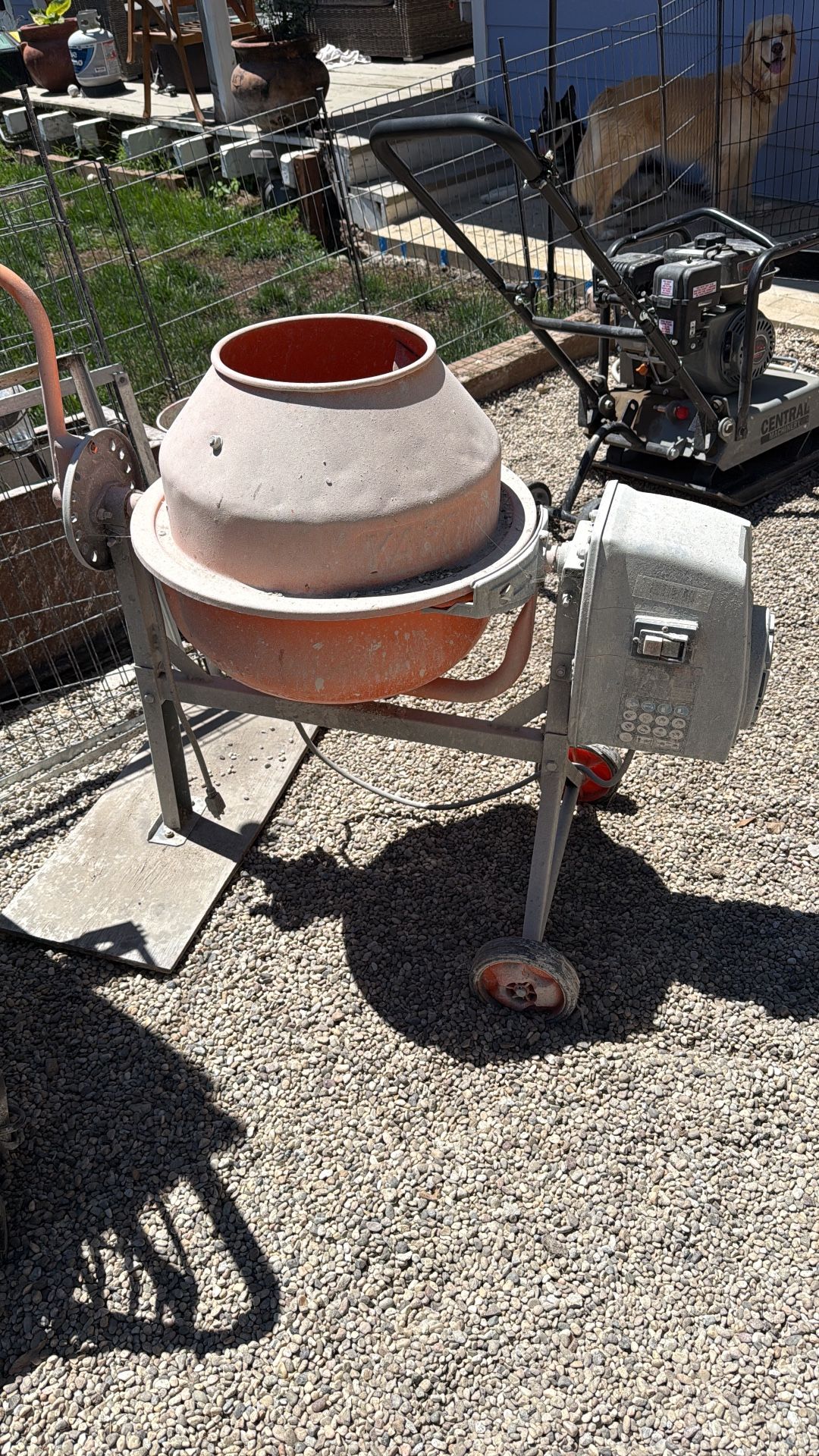 Cement Mixer, 3 Cu. Ft Electric Concrete Mixer Machine