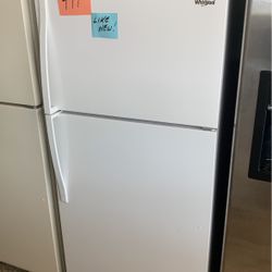 Beautiful  Whirlpool Refrigerator  White  Like New Warranty  . Delivery Available . 2203 Fowler St. 33901.  