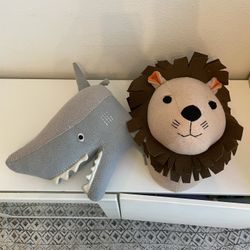 Two Target Stuffed Animal Heads 