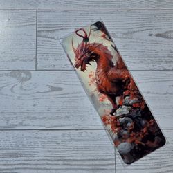 Red Dragon Fantasy Metal Bookmark – Local Pick Up