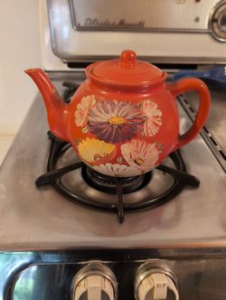 Orange Ransburg Teapot