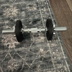 One Dumbbell With Two 2.5 Lb Weights Attached 