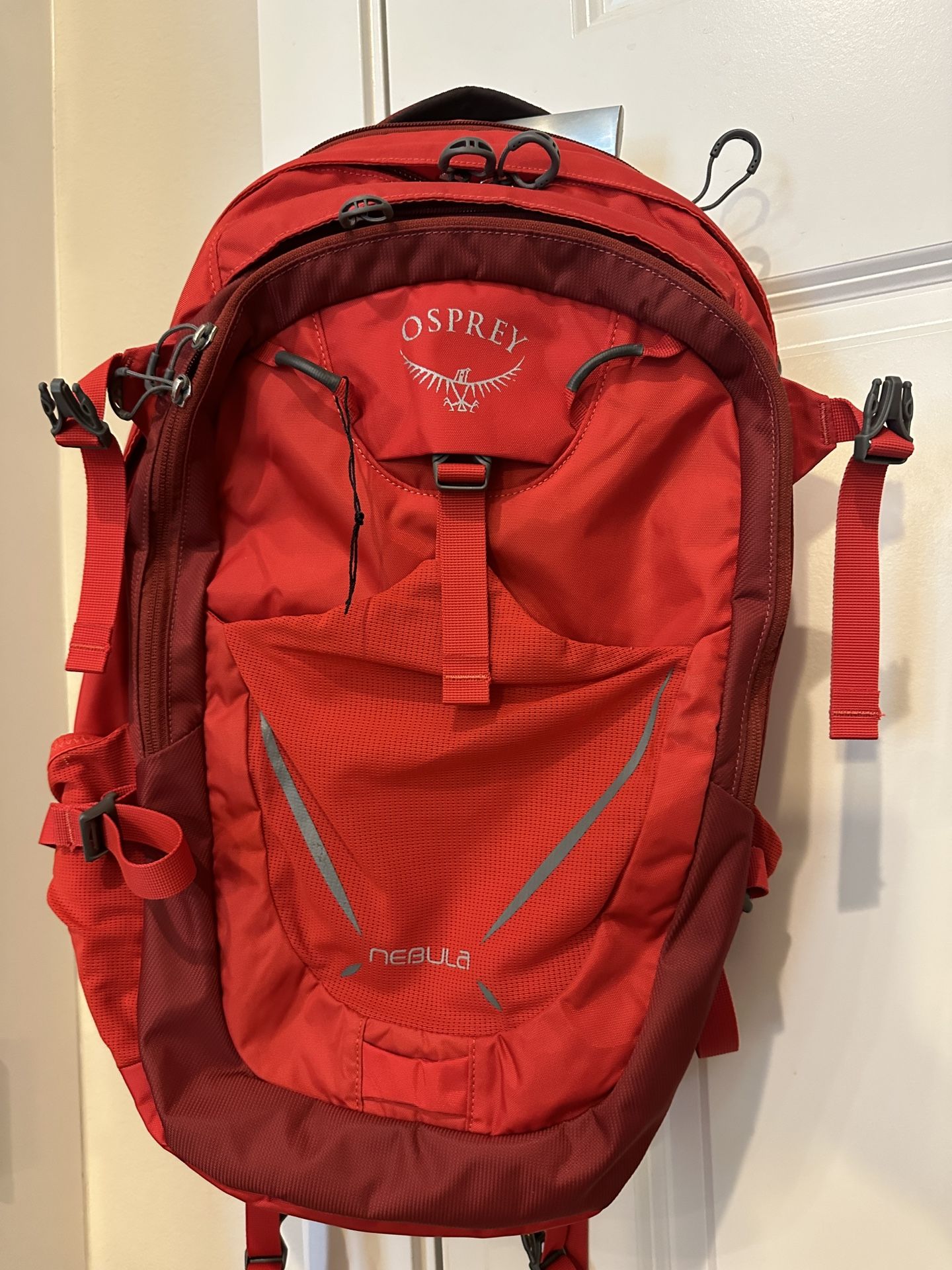 Osprey Nebula 24 SevenSeries Backpack Red Padded Laptop Sleeve Hiking Travel Bag RIVRD_D1.jpg main image 4