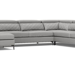 Via Sorrento 4 Pc Left Arm Chaise Sectional and a Swivel Chair