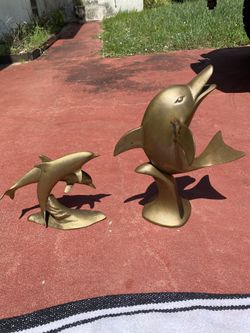 Antique Brass Dolphins