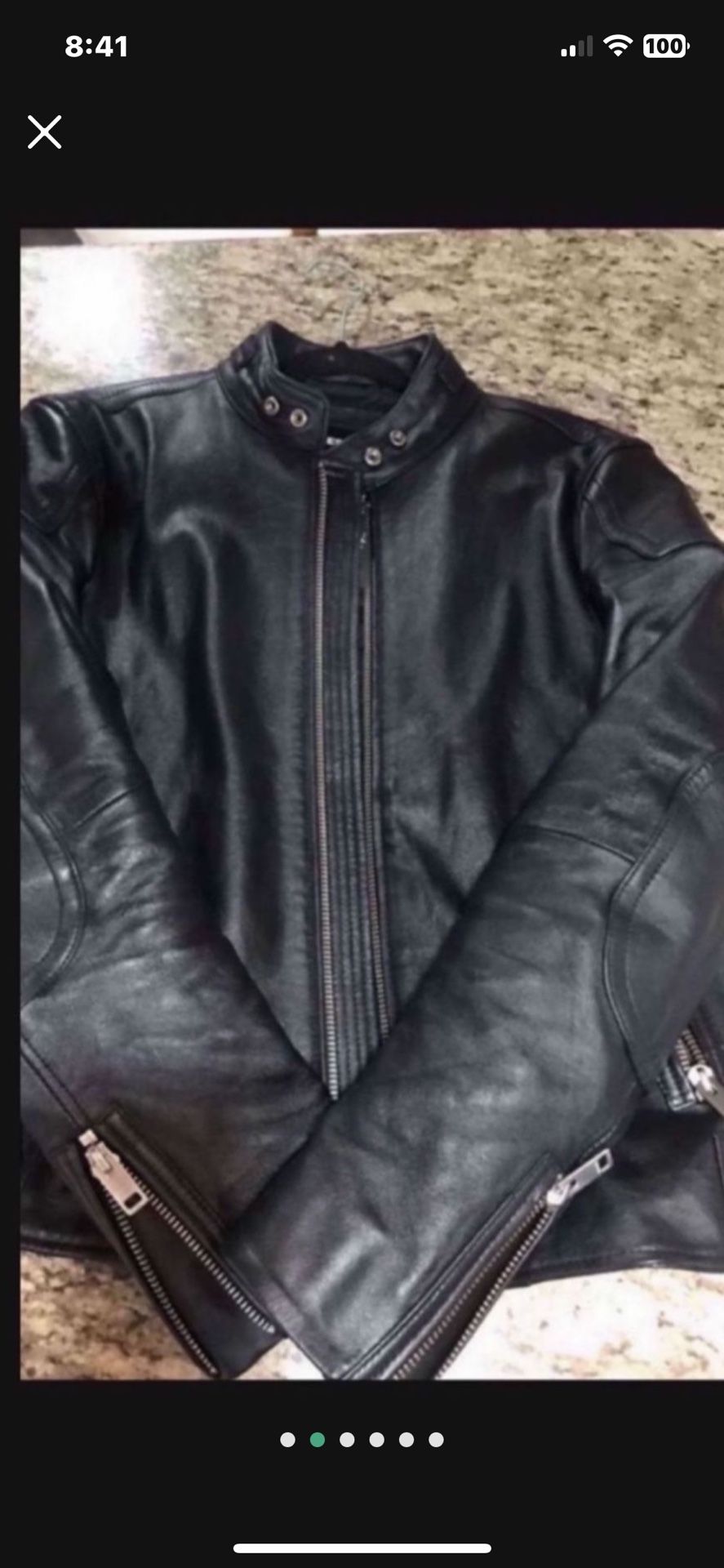 Size Large Diesel Leather Mens Jacket Gorgeous in mint condition