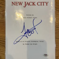 Ice Cube Hand-Autographed “New Jack City” Script Cover Page