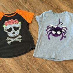 Girls Halloween Shirts 7/8 (2)