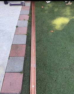 7 pipes 3/4 x 10 ft. Copper Type L Pipe Blue line from Home Depot/pipas de cobre  línea azul 3 pipas