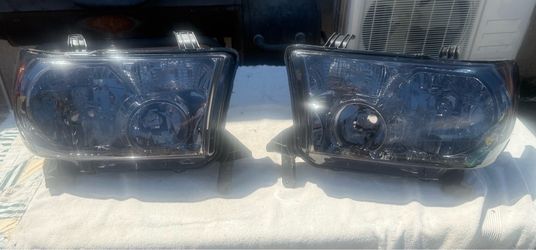 07-13 Toyota Tundra Sequoia Smoke Amber Reflector Headlights