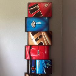 Set of 6 Corvette Classic Car Canvas Wall Art - Garage/Man Cave Decor