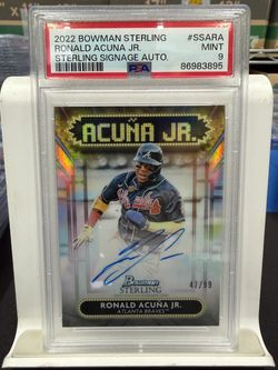2022 Ronald Acuna Jr Bowman Sterling #SSARA /99 Sterling Signage Auto