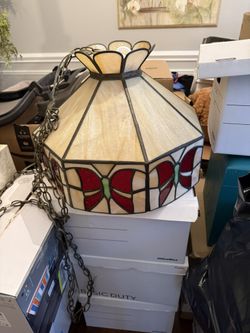 Tiffany Jeweler Stain Glass Lamp