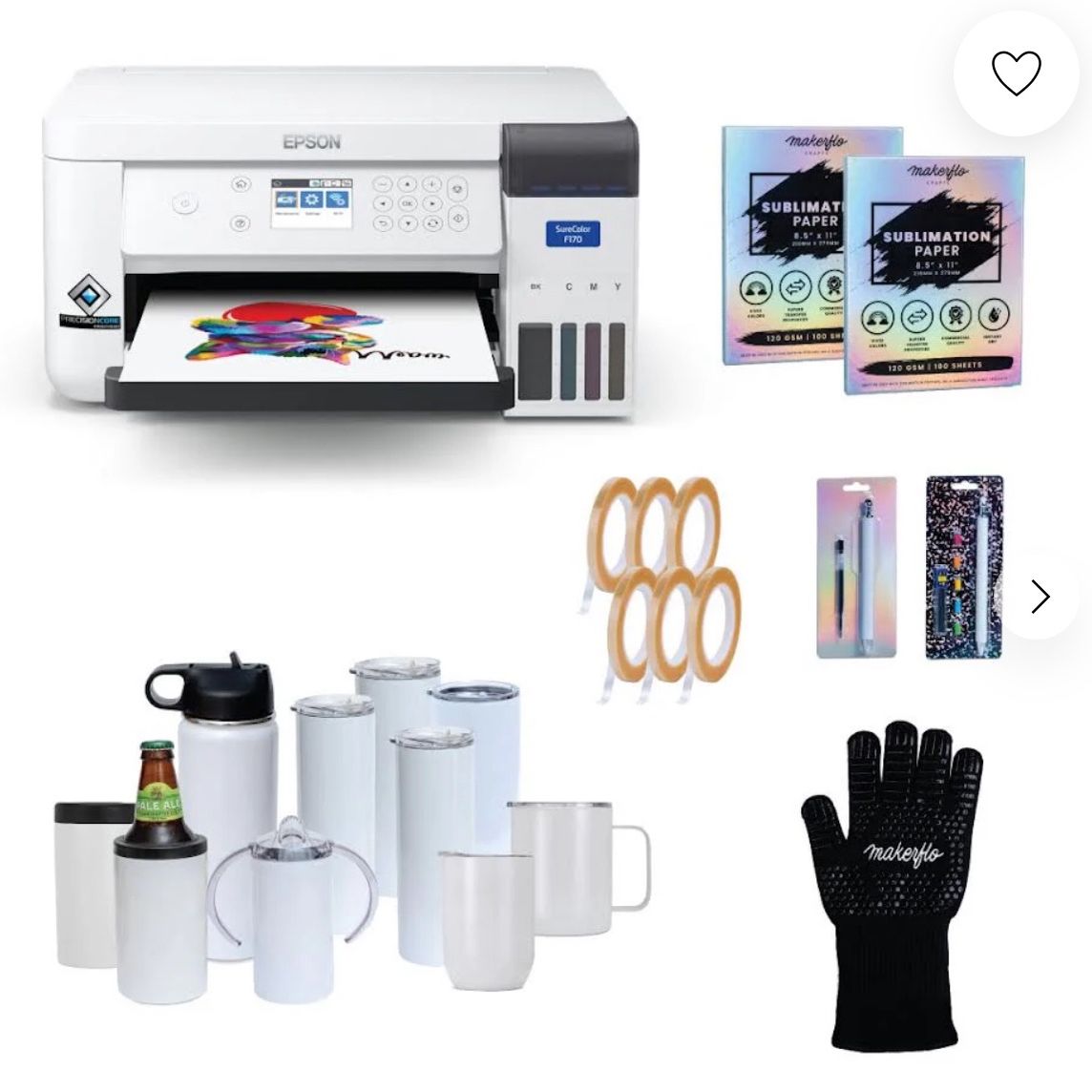 Epson SureColor F170 Sublimation Printer Bundle