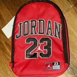 Nike Air Jordan Jersey 23 Zip Insulated Lunch Bag Box Red 9A0837-023