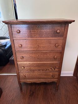 5-Drawer Wooden Dresser for Sale