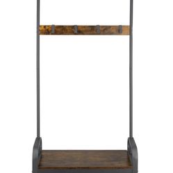 Entryway Bench  Coat Rack With Shoe Storage