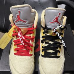 Jordan 5 Offwhite Sail Size 9 Read Description 