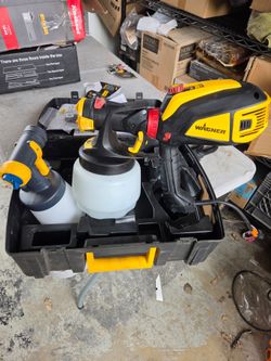 Wagner FLEXiO 3500 paint and stain sprayer  offering a consistent finish  exterior and interior painting. Retails around $200 with Taxes!!
