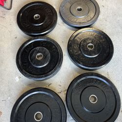 Lifeline 210 LB Olympic Bumper Plate Set 25lb - 35lb - 45lb Pairs BRAND NEW