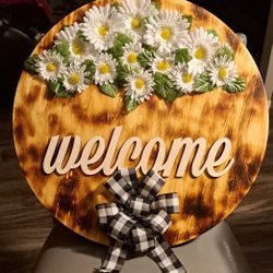 Wood Welcome Sign