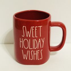 Rae Dunn Sweet Holiday Wishes Red Mug New With Tags