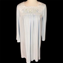 Blue Cuddleknit Miss Elaine Gown NWT 