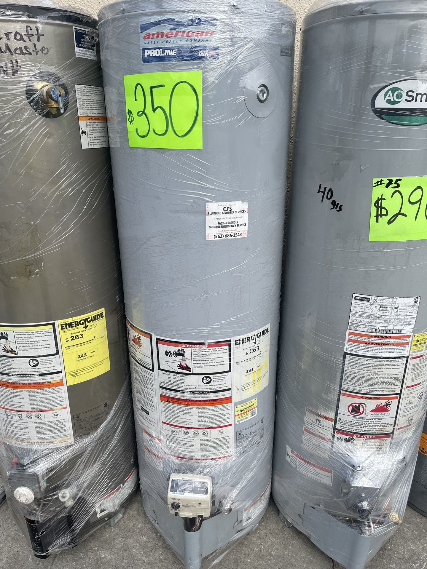 Water Heater Used With Warranty 