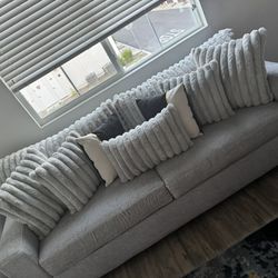 Brand New Gray Couch And Loveseat
