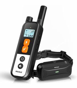 PECOLE Dog Training Collar Remote 1600ft IPX7 Waterproof Beep Vibrate Shock New, Sealed
