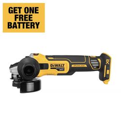 20V MAX XR Cordless Brushless 4.5 in. Slide Switch Small Angle Grinder with Kickback Brake (Tool Only)