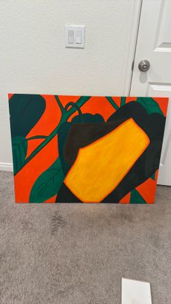 Painting chile rellenos