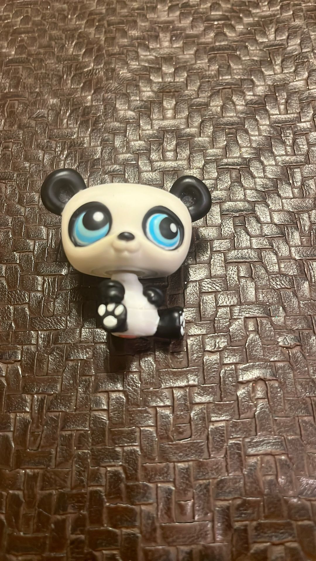 Littlest Pet Shop Panda Bear LPS Black & White Purple Pink Eyes