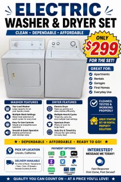 Washer & electric dryer set