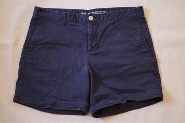 Khakis by GAP Girlfriend 6 Inch Short Women's Size 12 Navy Blue Chino Shorts
