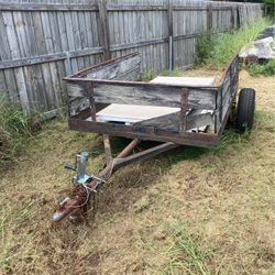 Metal Trailer Box About 6 Ft Wide X 7 Ft Long Box W Diamond Plate Metal Floor 
