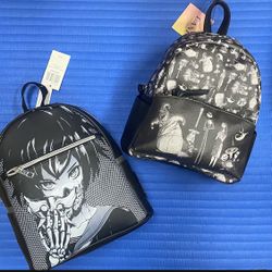 Danielle Nicole (similar to Loungefly) NBC Nightmar Before Christmas Mini Backpack and Hot Topic Zombie Makeout Club Mini Backpack -