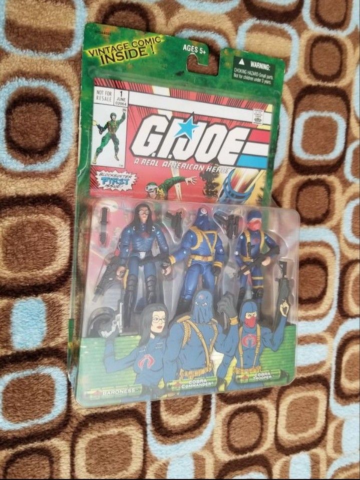 GI Joe Figures with # 1 Comic Reissue