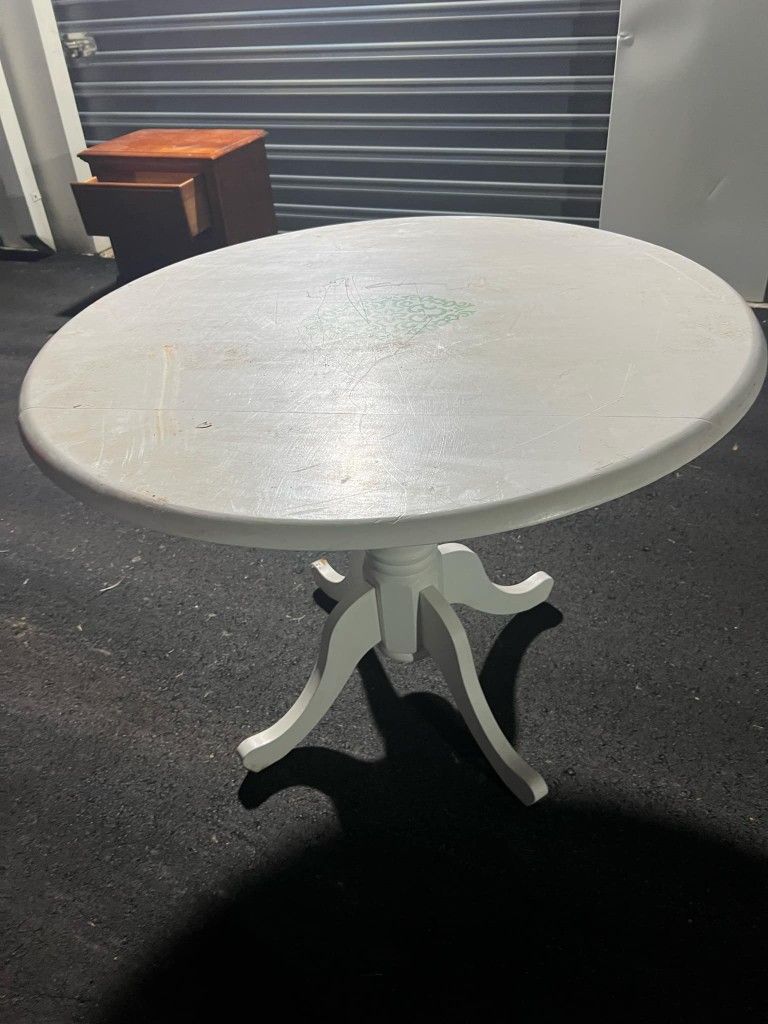 White Round Table 