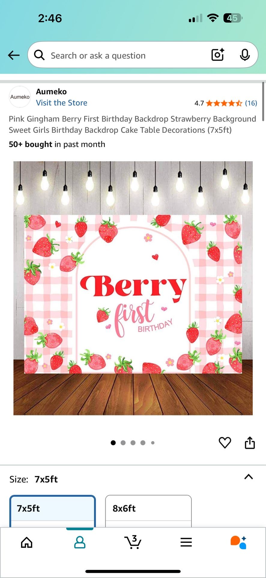 Berry First Birthday Backdrop