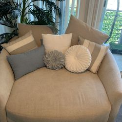 Light Brown Swivel Chair  LIKE NEW