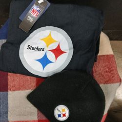 STEELERS FANS TSHIRT AND BEANIE