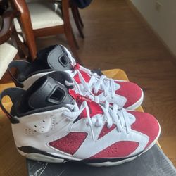 Jordan Retro 6 Carmine 2014 Pair Size 9 Men 
