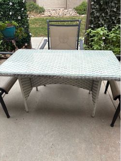 Patio table with chairs