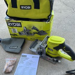 RYOBI 6 Amp Corded AC Biscuit Joiner Kit with Dust Collector and Bag