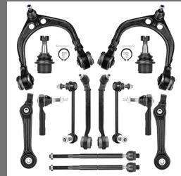 Front Upper and Lower Control Arms Suspension Kit Fit for 2011 2012 2013 2014 2015 2016 2017 Chrysler 300 Dodge Challenger Charger RWD with Lower Ball