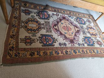 Persian vintage hand knotted rug