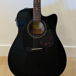 Yamaha FX335C - Black & Gold acoustic electric guitar