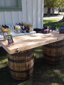 Wedding decor rustic tables