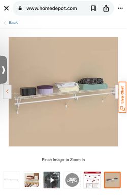 White Steel Wire Closet Shelf Kit w Closet Rod by ClosetMaid